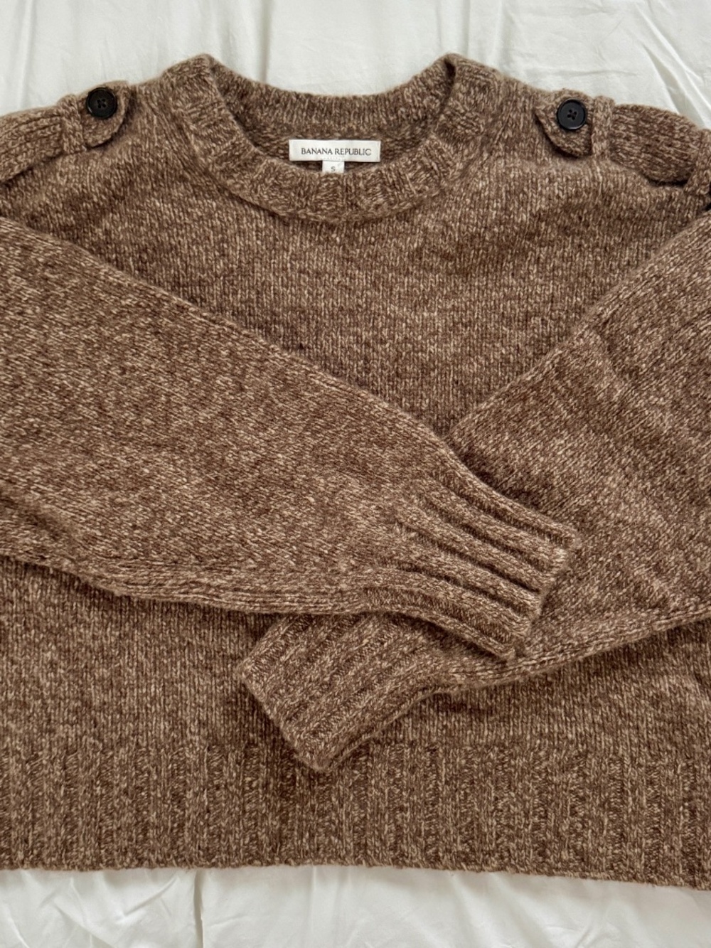 Banana Republic boxy fit brown heather sweater, size S